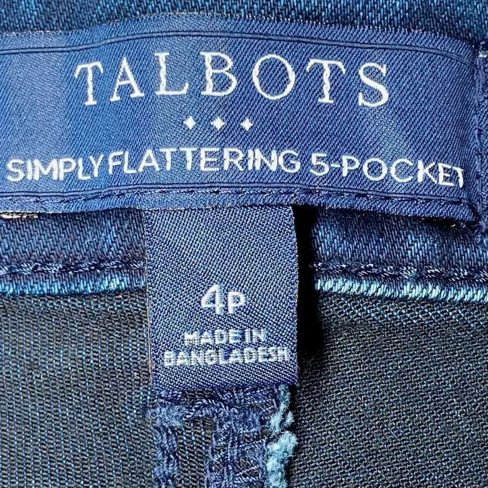 Talbots Simply Flattering Five Pocket Ankle Jeans in Dark Blue Wash Women’s 4P - Picture 8 of 9
